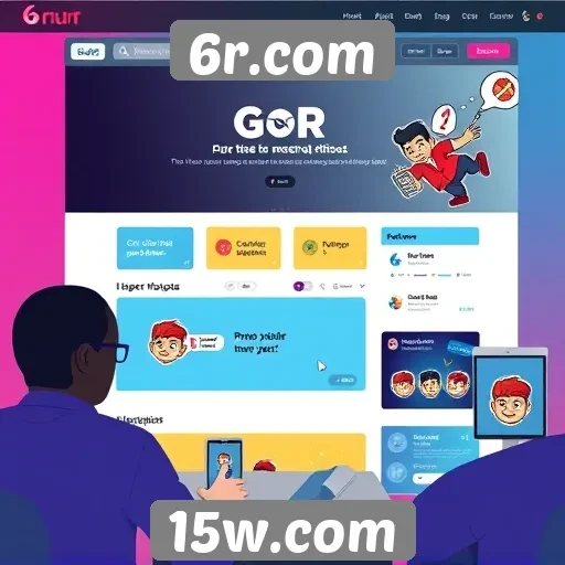 Análise da interface do usuário do site 6r.com