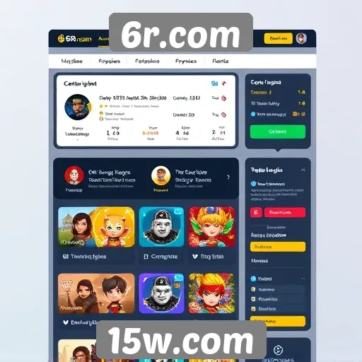 Interface do usuário e navegação em 6r.com